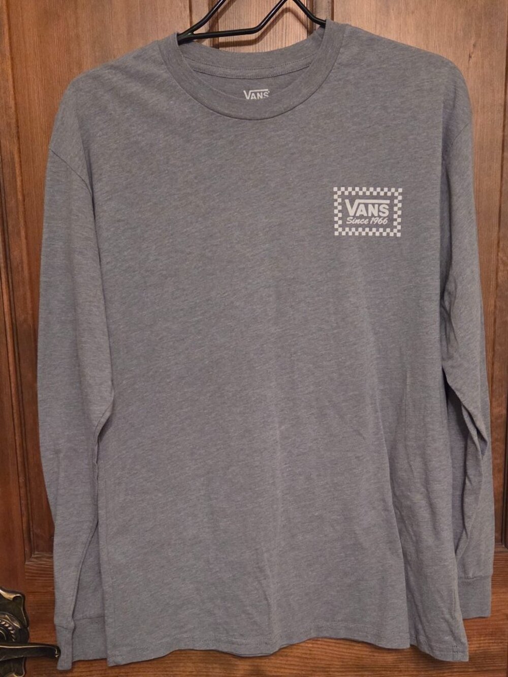 Van's Grey Long-Sleeved T-Shirt- Men's Size Medium